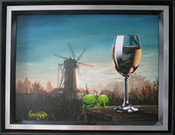 Godard Wine Art Godard Wine Art End of Day (Framed)